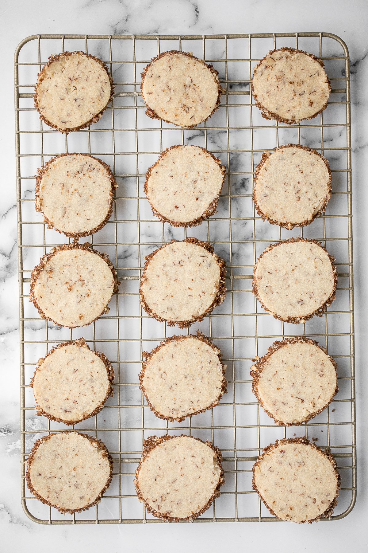 Slice And Bake Pecan Shortbread Cookies Ahead Of Thyme